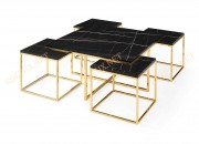 KARE PİZZA SEHPA | GOLD