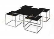 KARE PİZZA SEHPA | KROM