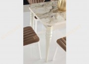 LAVİNYA KAŞIKLIKLI KELEBEK MASA | AHŞAP TOPKAPI AYAK