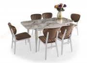 LAVİNYA KAŞIKLIKLI KELEBEK MASA | AHŞAP TOPKAPI AYAK