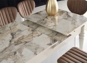 LAVİNYA KAŞIKLIKLI KELEBEK MASA | AHŞAP TOPKAPI AYAK