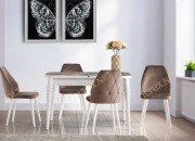 LAVİNYA KAŞIKLIKLI KELEBEK MASA | AHŞAP TOPKAPI AYAK