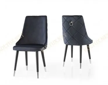 ALYA SANDALYE | YÜZÜKLÜ SİYAH AHŞAP AYAK