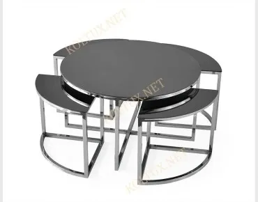 PİZZA ORTA SEHPA | KROM